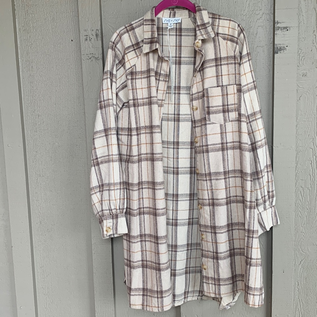 BrandNew Flannel Dress Or Use It As A Duster
